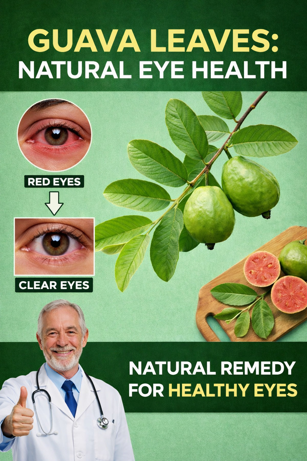 How to use guava to treat eye problems: natural remedies for the eyes. To continue receiving my recipes, just say something… Thank you! Details in the first comment💬👀s
